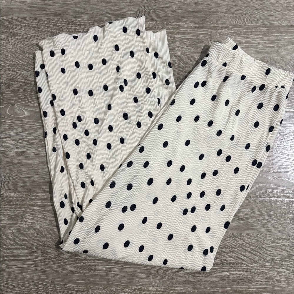 Maison d'AmélieaPolka Dot Wide Leg Pants, Size: M - Picture 3 of 5
